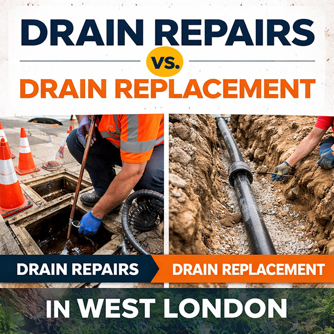 Drain Repairs vs. Drain Replacement in West London