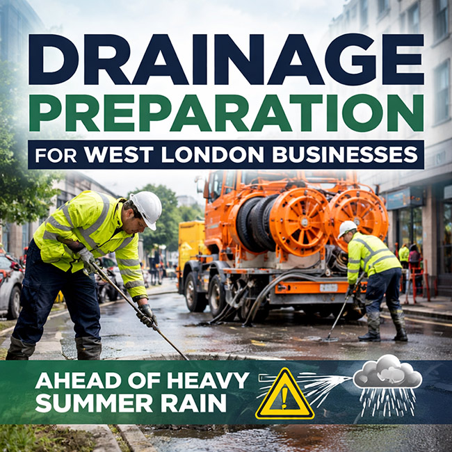 Drainage Preparation for West London Businesses Ahead of Heavy Summer Rain