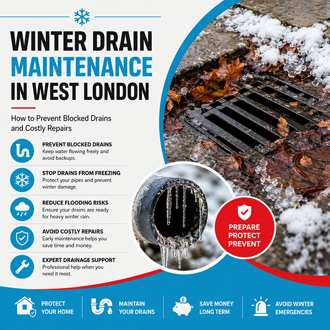 Winter Drain Maintenance West London: How to Prevent Blocked Drains and Costly Winter Repairs